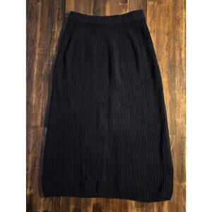 Everlane Women's Medium Midi Skirt Sweater Ribbed Knit Organic Cotton Pull On